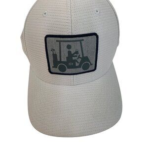 Golf Cart Patch Flexfit 110 Cap By Yupoong OS Used 8189 snap back 8189